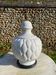 Vintage 1970s cracked white ceramic lamp