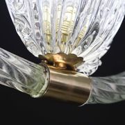 Charming Ercole Barovier Art Deco Chandelier, 'Bullicante' Glass Murano, 1940s