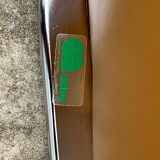 Lot 4 Italian chairs, Cidue camel leather and chrome 1970