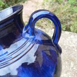 Pitcher in ceramic blue 5-litre varnished