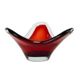 Ruby platter, Murano glass, Italian design, 1960s, made in Italy