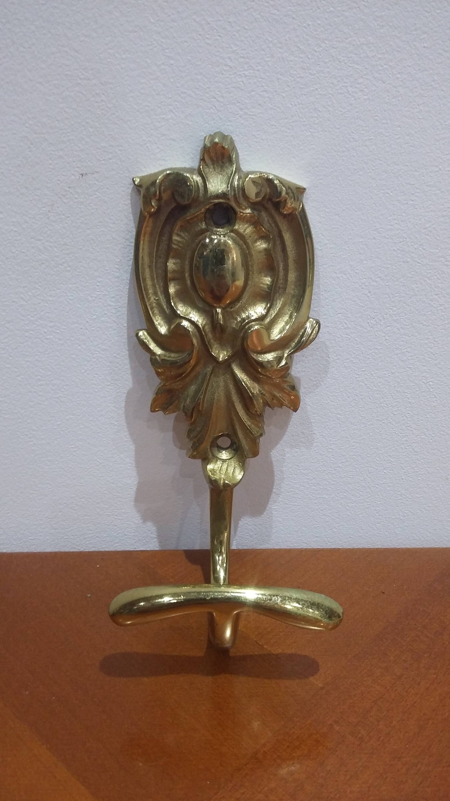 Set of 5 Brass Hooks