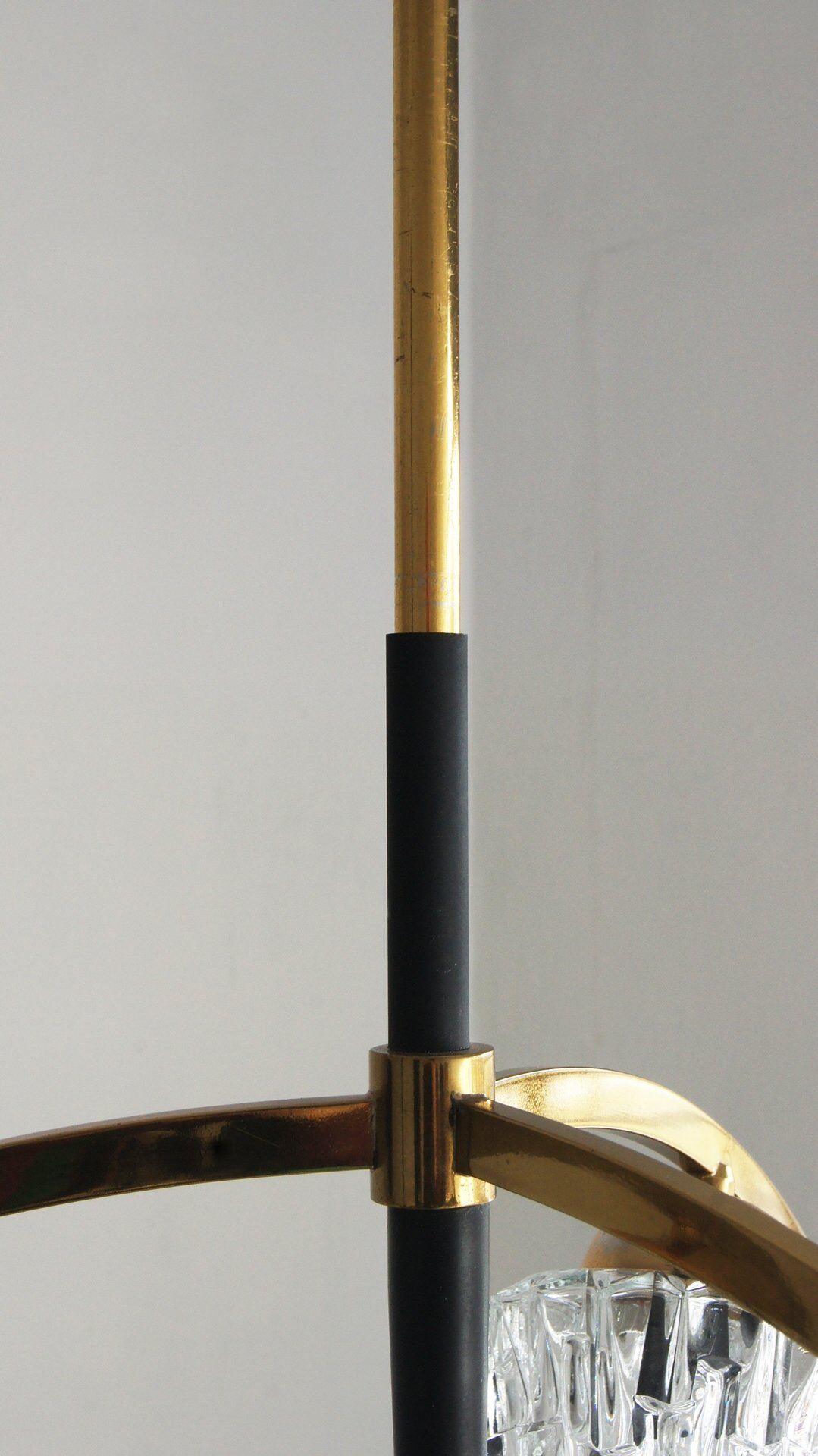 Suspension Spoutnik en laiton, années 1950