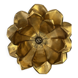 70s gold lotus wall light