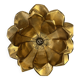 70s gold lotus wall light