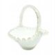 Decorative basket, white glass, Poland, 1970s