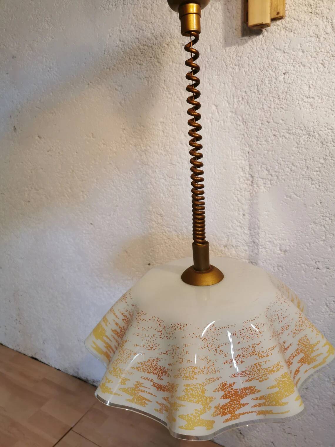 Vintage Sijaj Hrastnik Glass Pendant Lamp Mid Century Modern Lighting