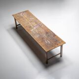 Rustic Primitive Farmhouse Dining Table, France, 19th Century