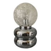 Space Age lamp in chrome metal and glass