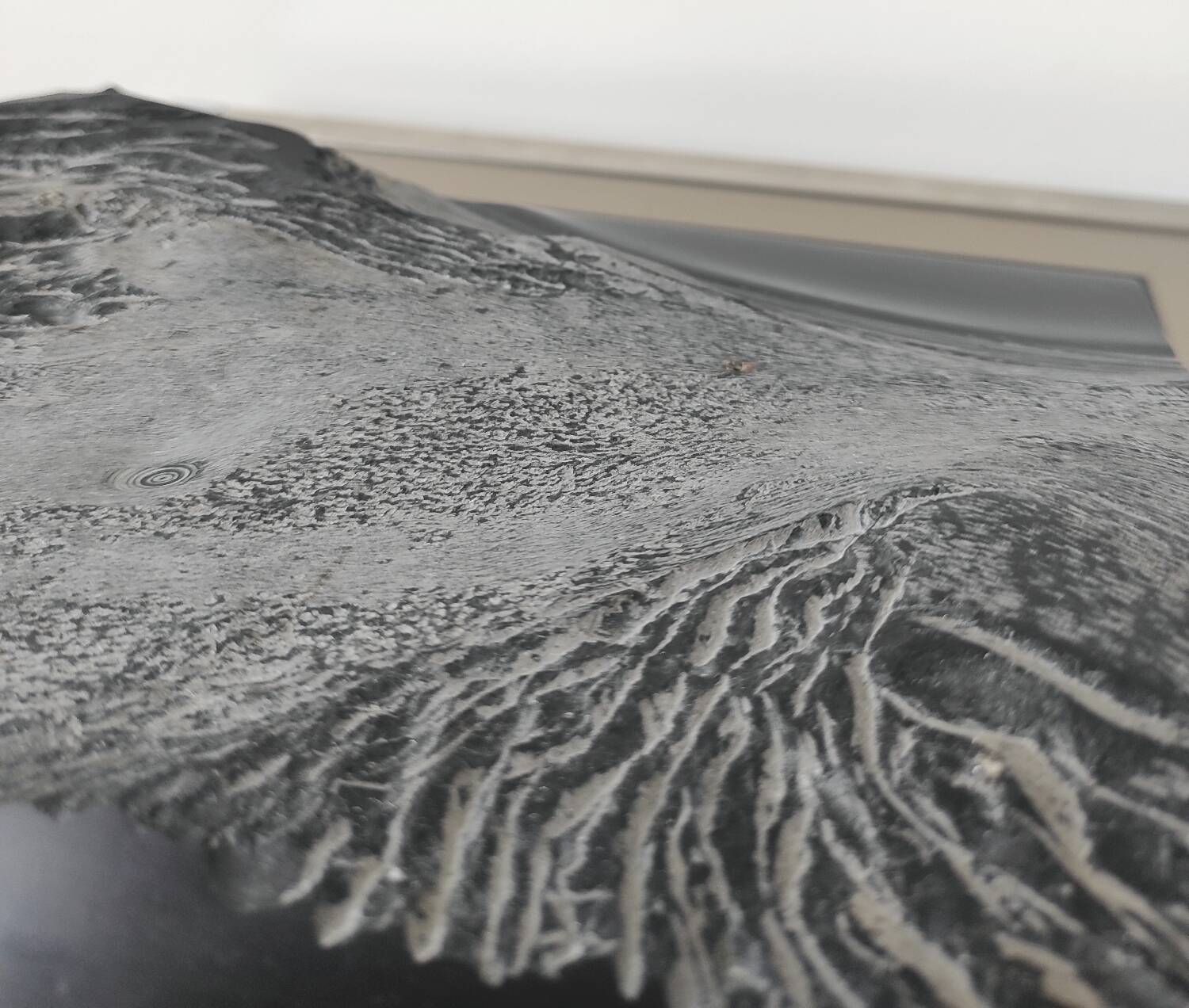 Black marble sculpture