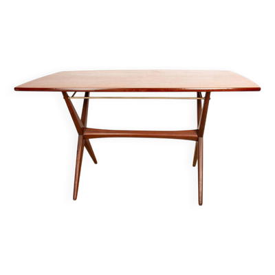 Table Scandinave Vintage, haute et basse, en Teck par Frederik Kayser 1960.