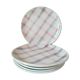 6 pink grid plates /parma Moulin des Wolves