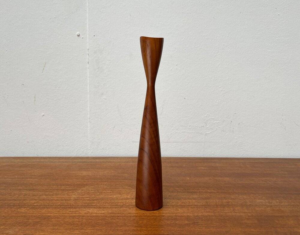 Mid-Century Danish Teak Tulip Candle Holder, 1960s