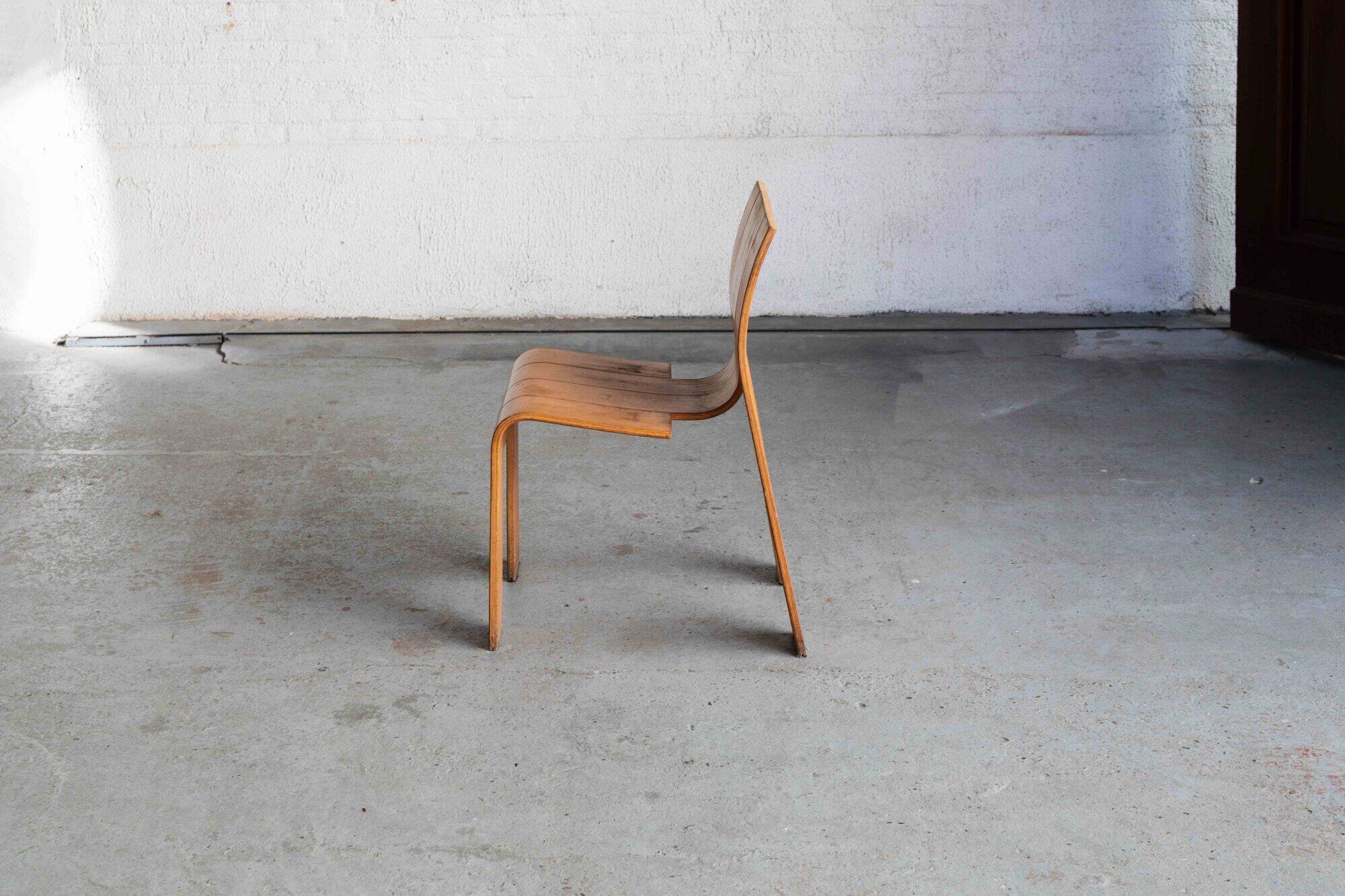 Set of 8 'Strip' dining chairs by Gijs Bakker