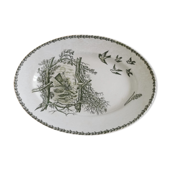 Serving dish in iron earth