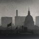 Rosine nusimovici, toits de paris depuis beaubourg, 1978. tirage argentique