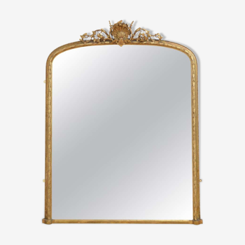 English victorian giltwood wall mirror - 174x138cm