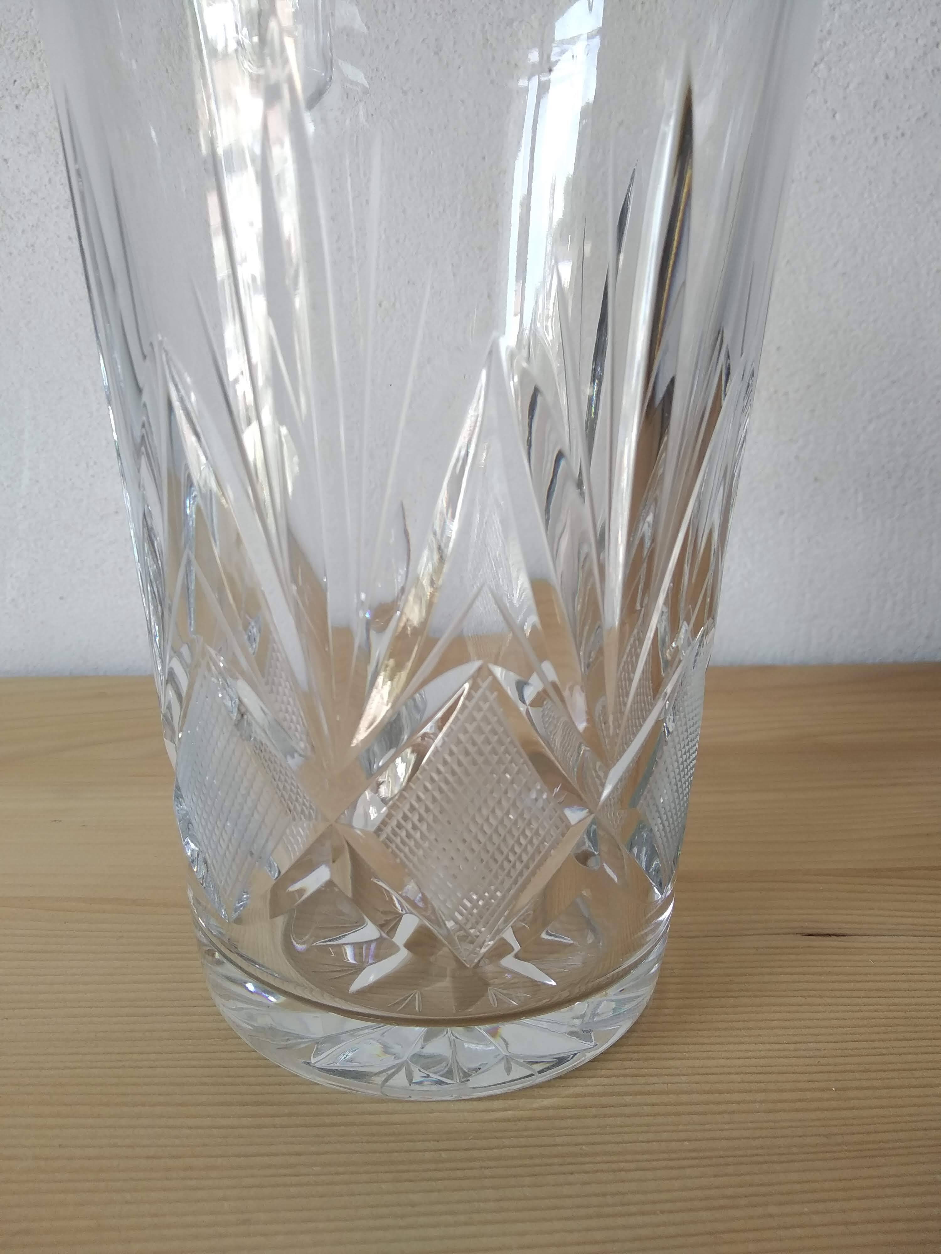 Antique cut crystal water pitcher