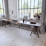 XXL trestle farm table 4m and its benches