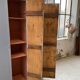 Blue patinated workshop furniture locker room