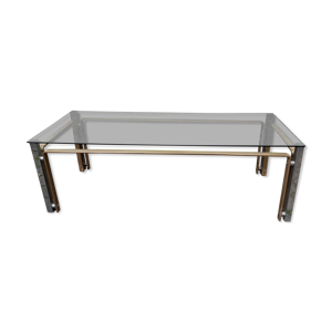 table en verre fumé