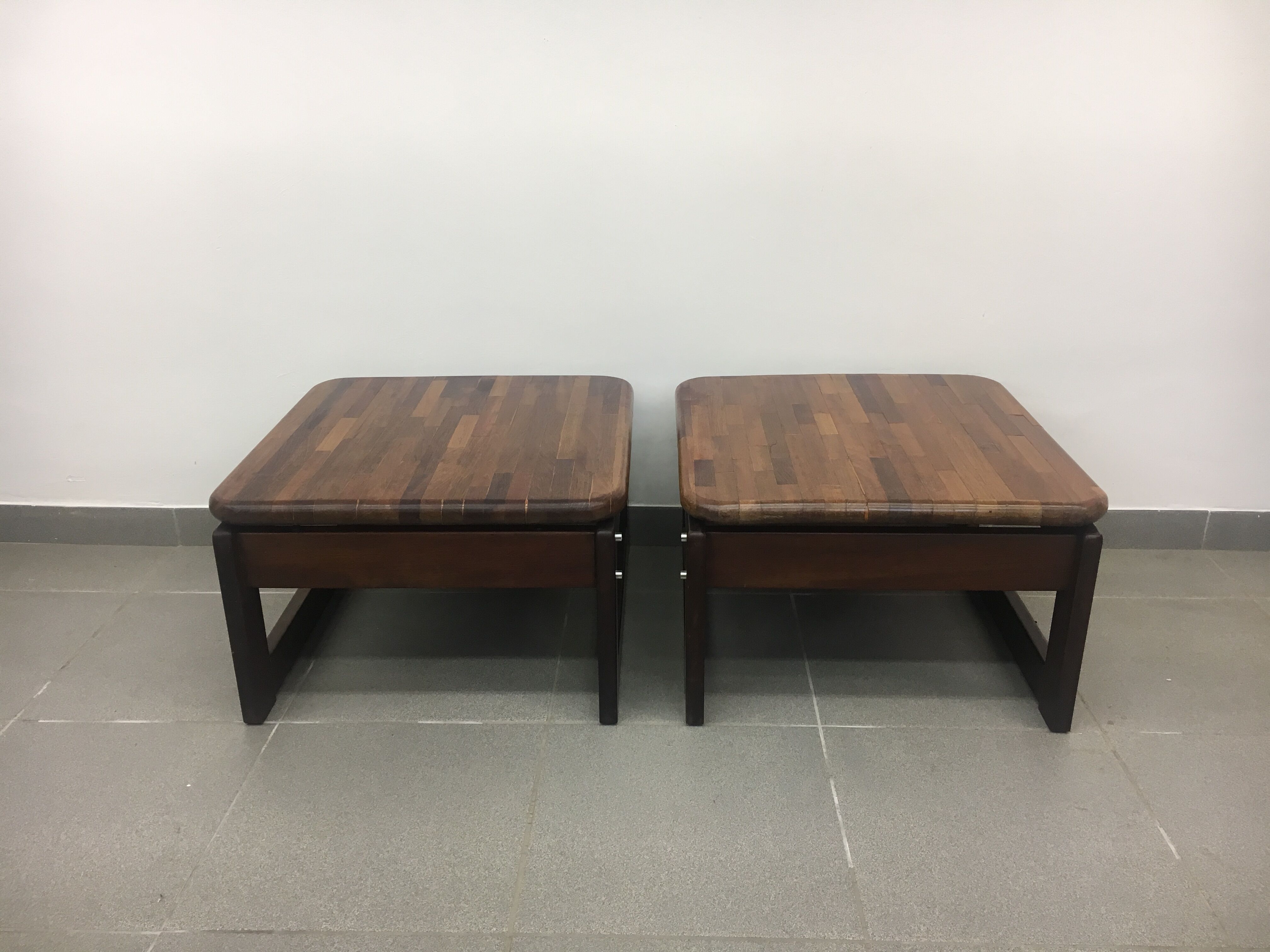 Set of 2 Percival Lafel Mid-century Brazilian side tables, 1970's
