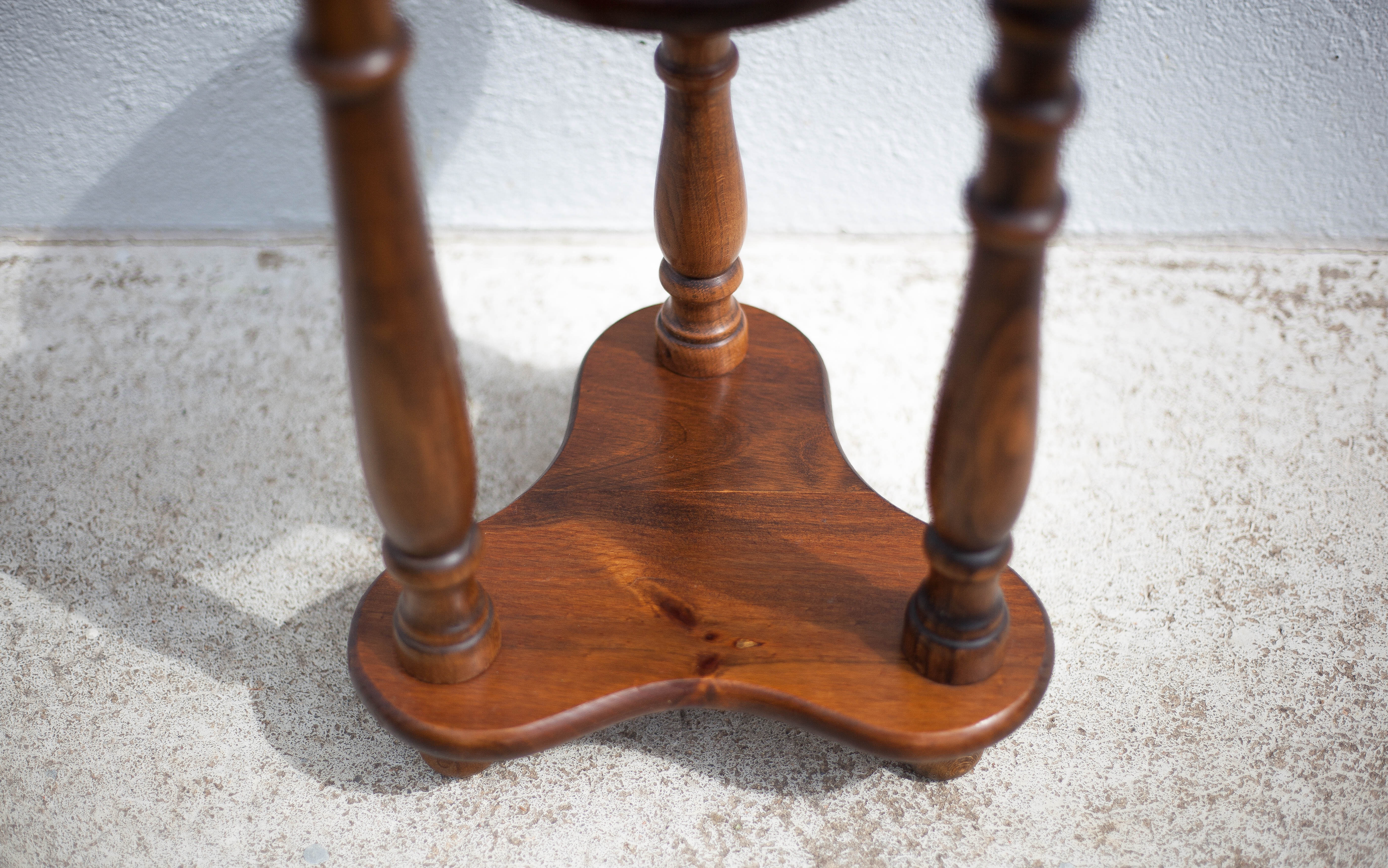 vintage plant holder, plant support 3 trays, wood, harness wood, plant stand, display