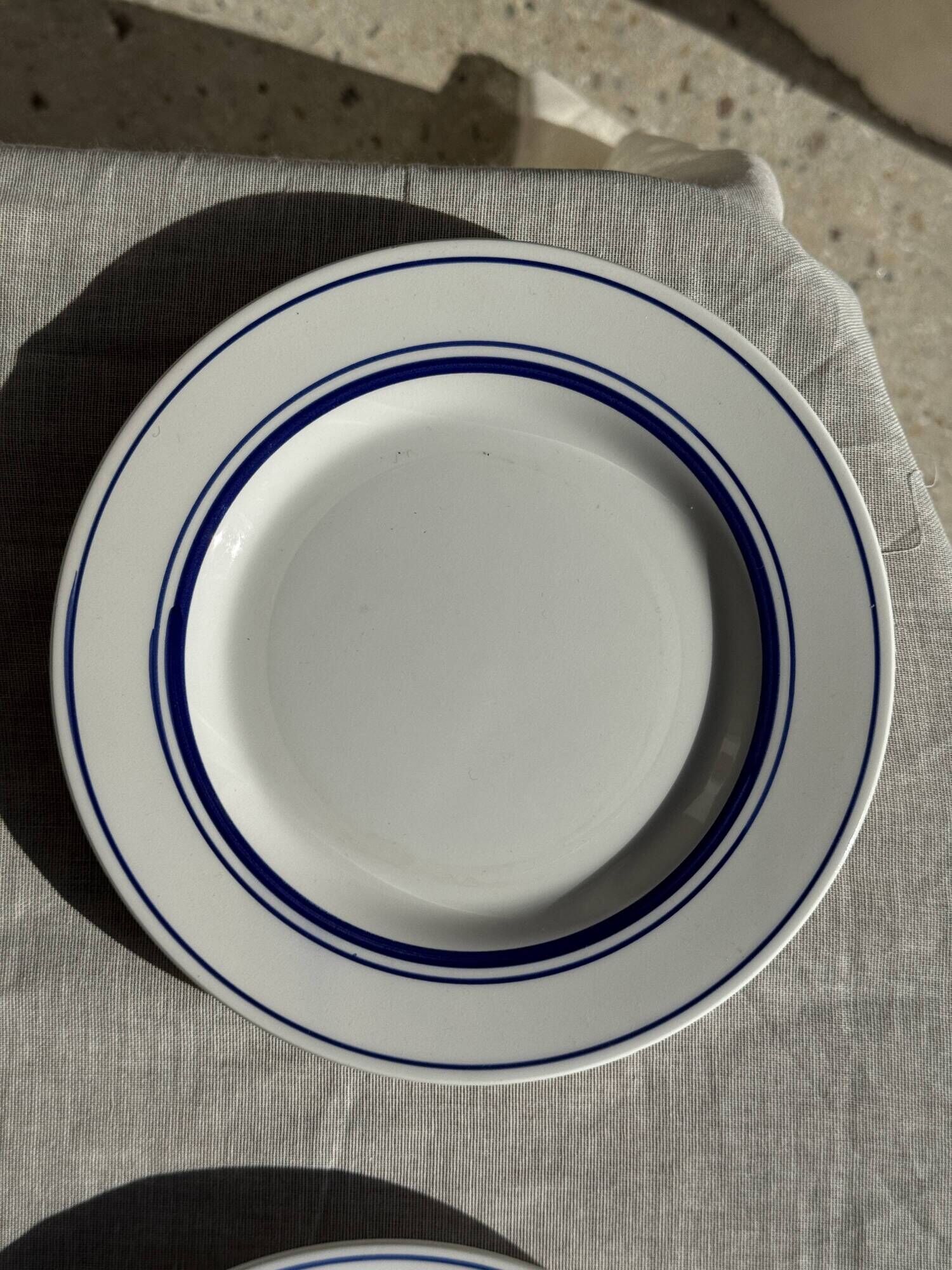 Set of 10 small dessert plates in Italian ceramic Total rim b