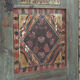Antique Rustic Farmhouse Folk Art Painted Bridal Cabinet 1842