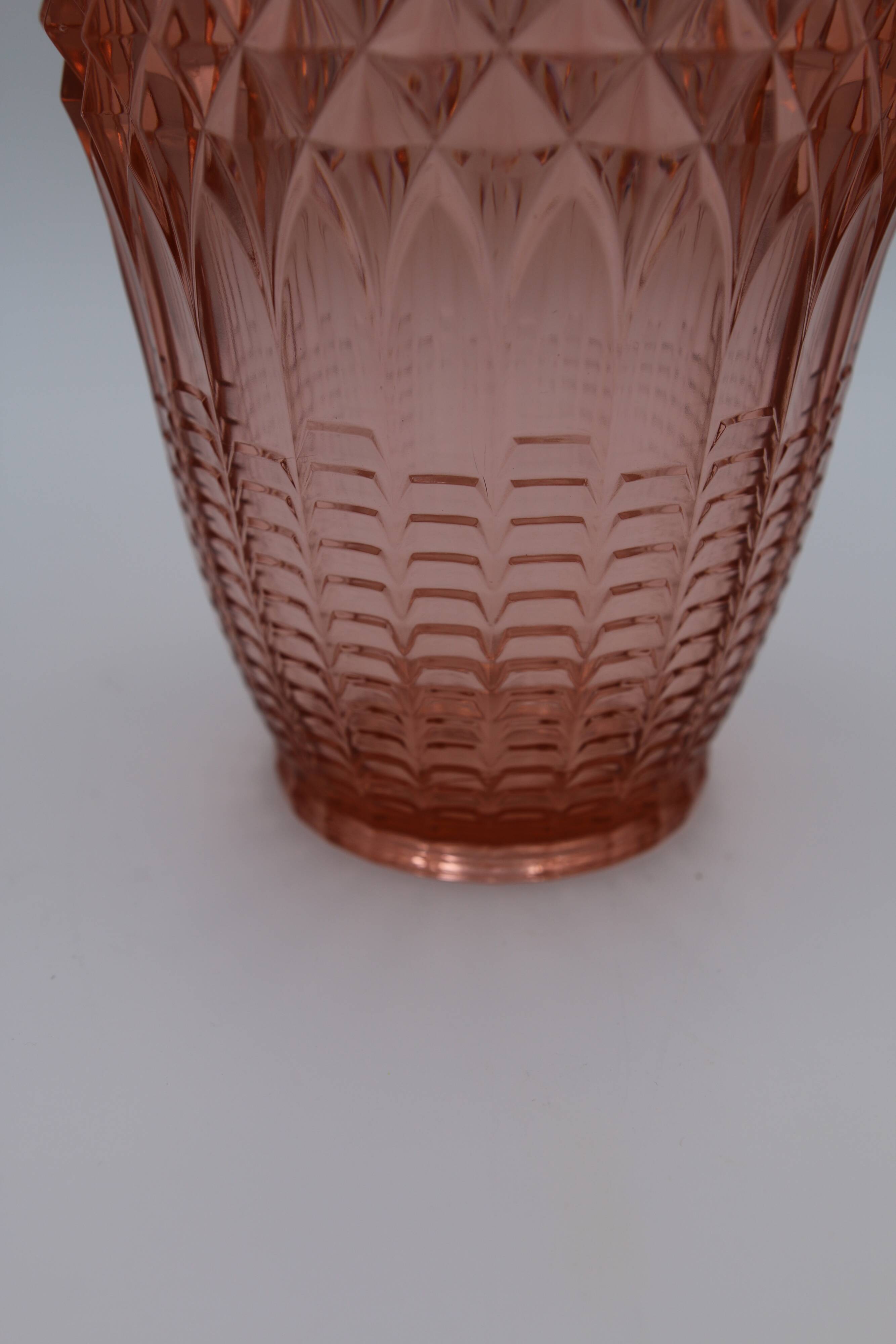 Art Deco Glass Vase Val Saint-Lambert model Thémis, Luxval collection, 1930s