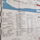 Tourist plan map of Nice 1950 Côte d'Azur