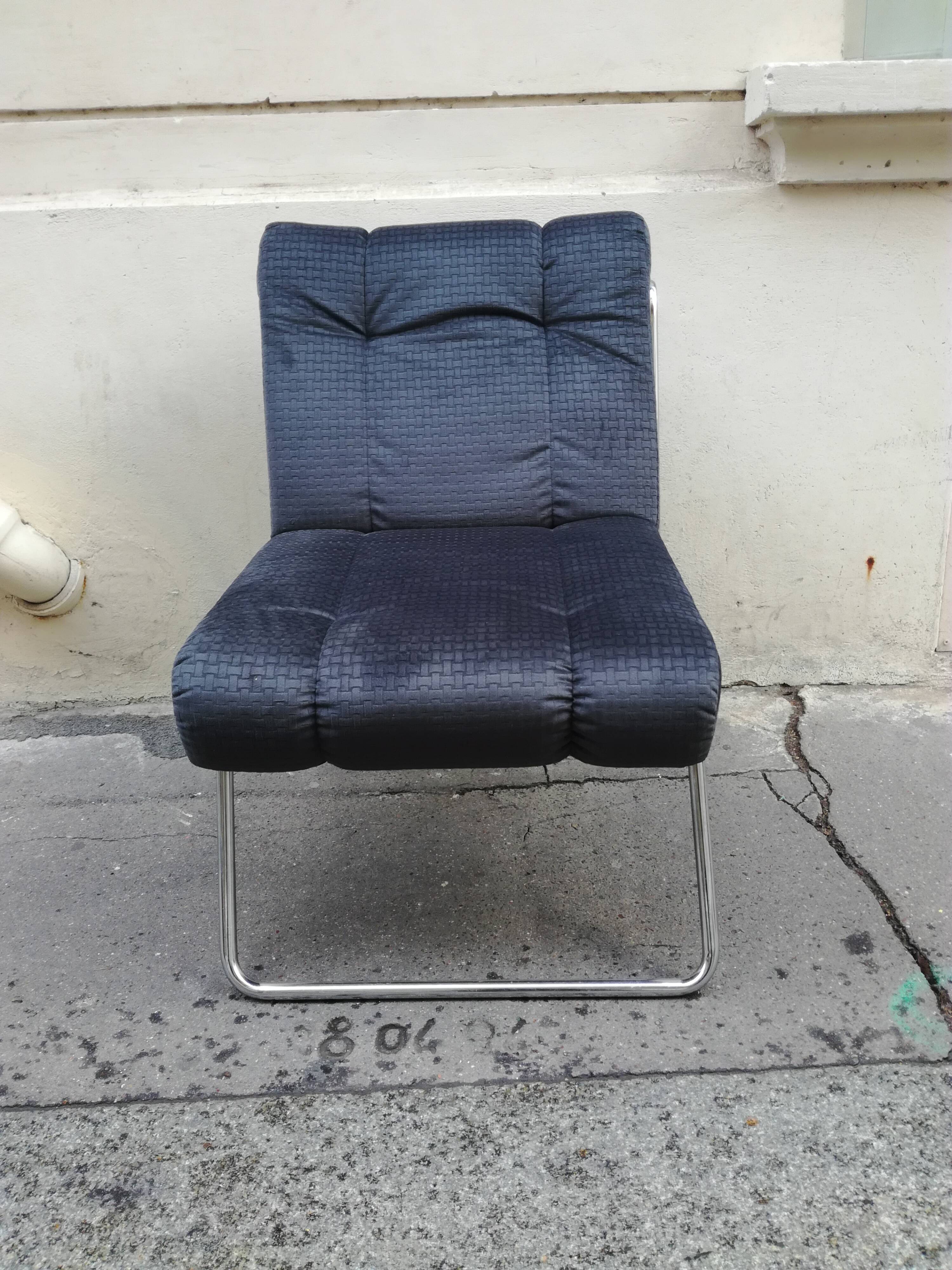 Tubular armchair design 1970