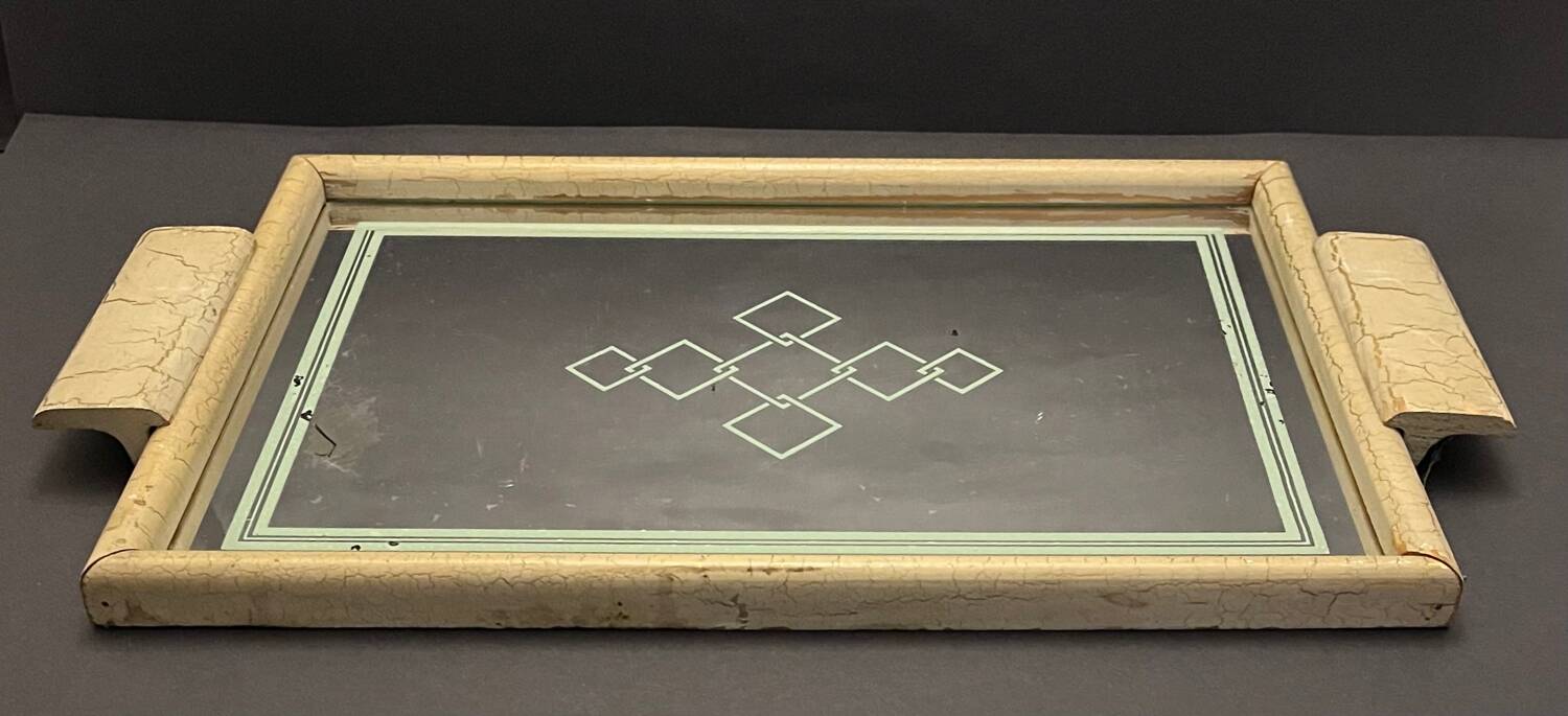 Antique Art Deco mirror plateau