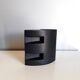 Black ceramic modernist vase - 1980