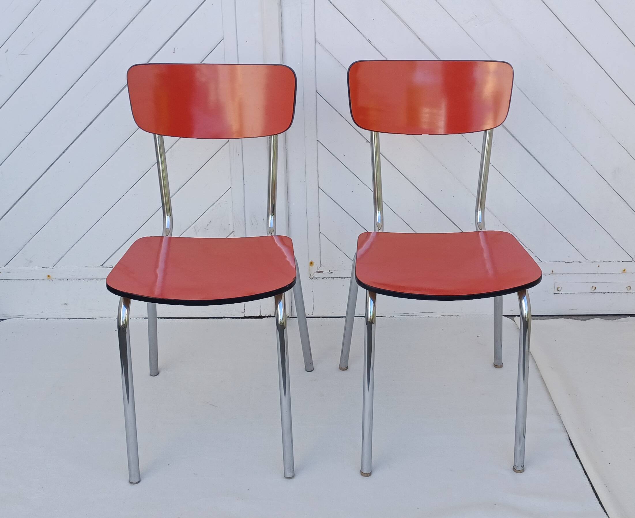 Paire de chaises en formica vintage