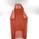 Space age pink plastic magazine rack, Giotto Stoppino, Kartell 1970s