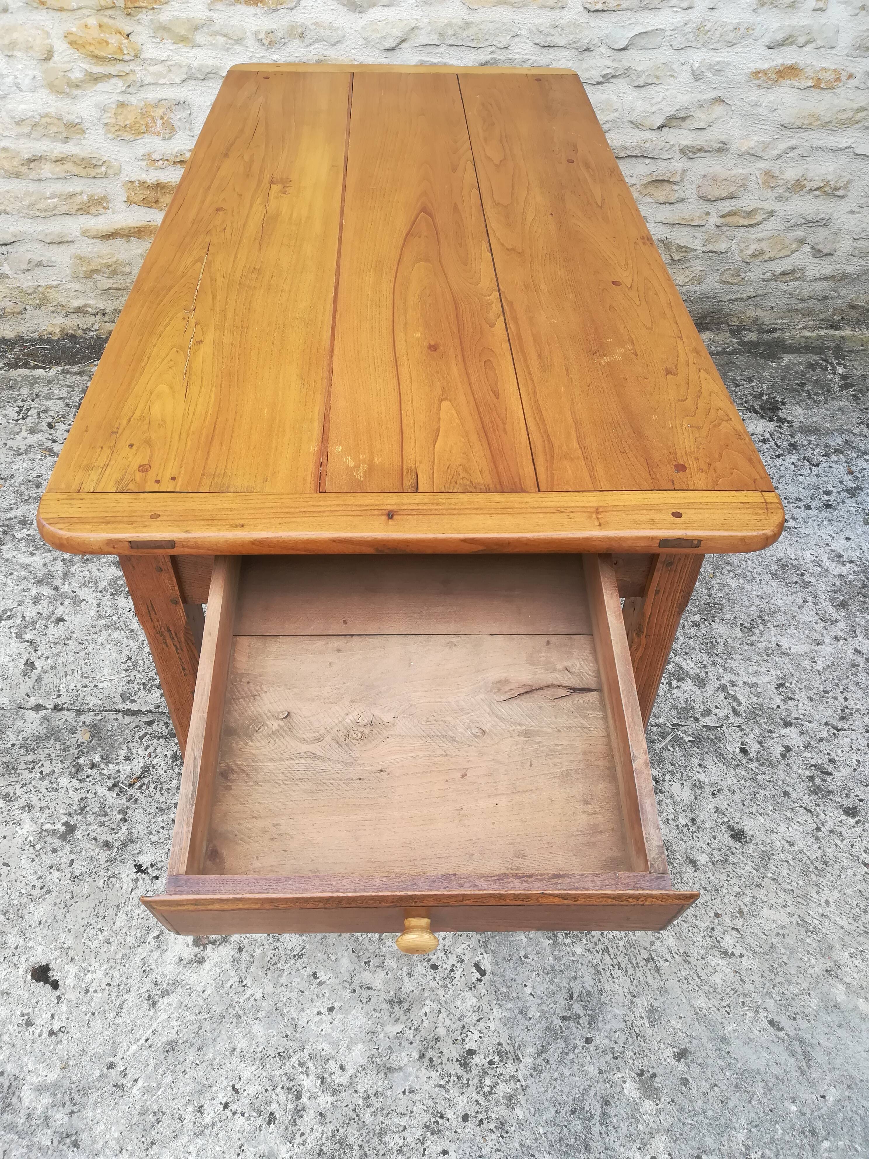Elm farmhouse table