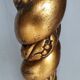 Golden carved wood lamppost or period 1940 Italy