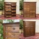 Notary's cabinet with 18 drawers in oak and fir from the early 20th century.