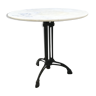 Marble foot cast-iron round bistro table style art deco - pedestal 80 cm