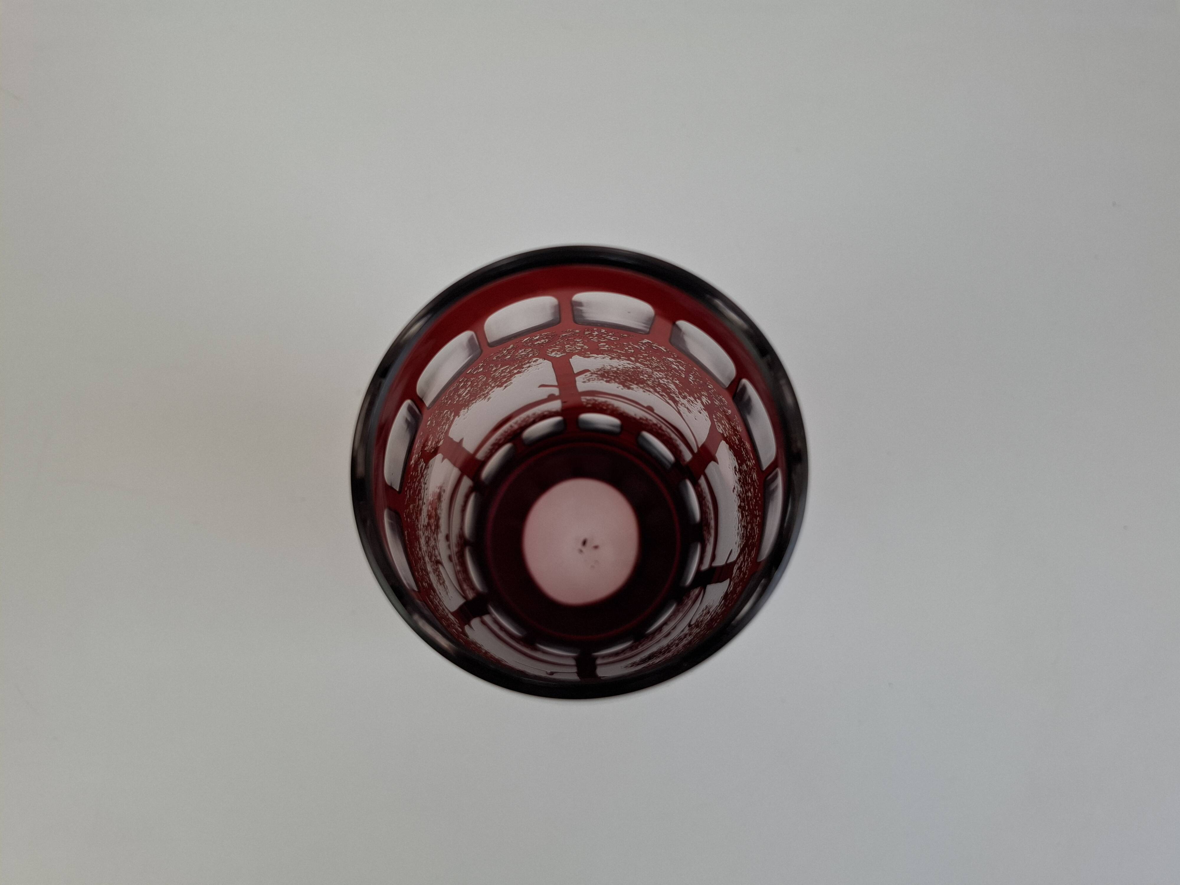 Egermann Art Deco Ruby Cut Overlay Vase, Czechoslovakia, circa 1920