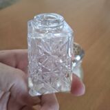 Salière et poivrier  en argent et cristal