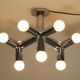 Very rare 1960s Space Age Chrome ceiling lamp by J.T. Kalmar Austria