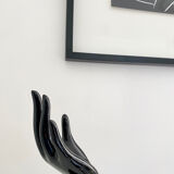 Black ceramic ring hand