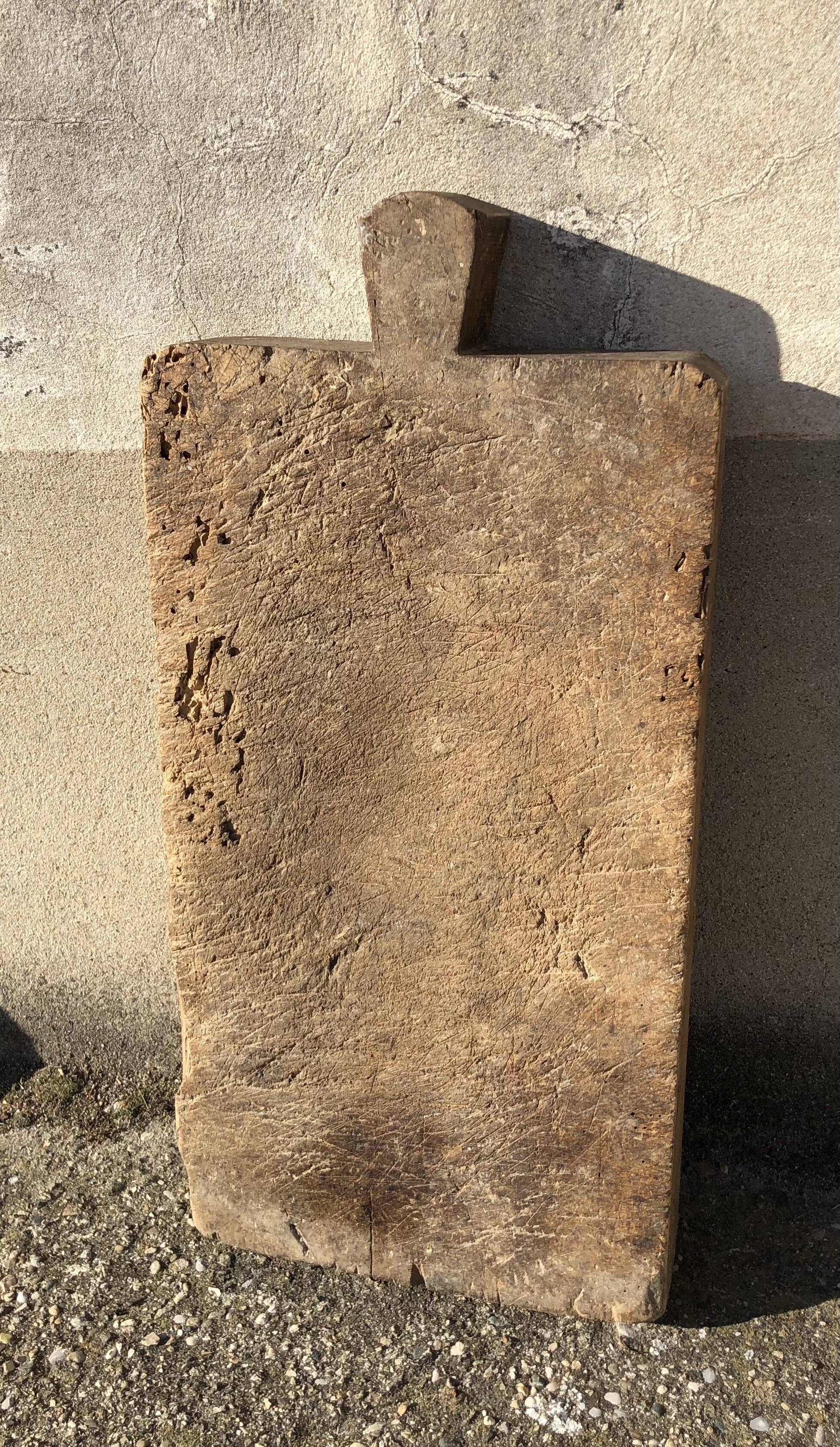 Old-fashioned butcher's butcher's board from vintage deco wood