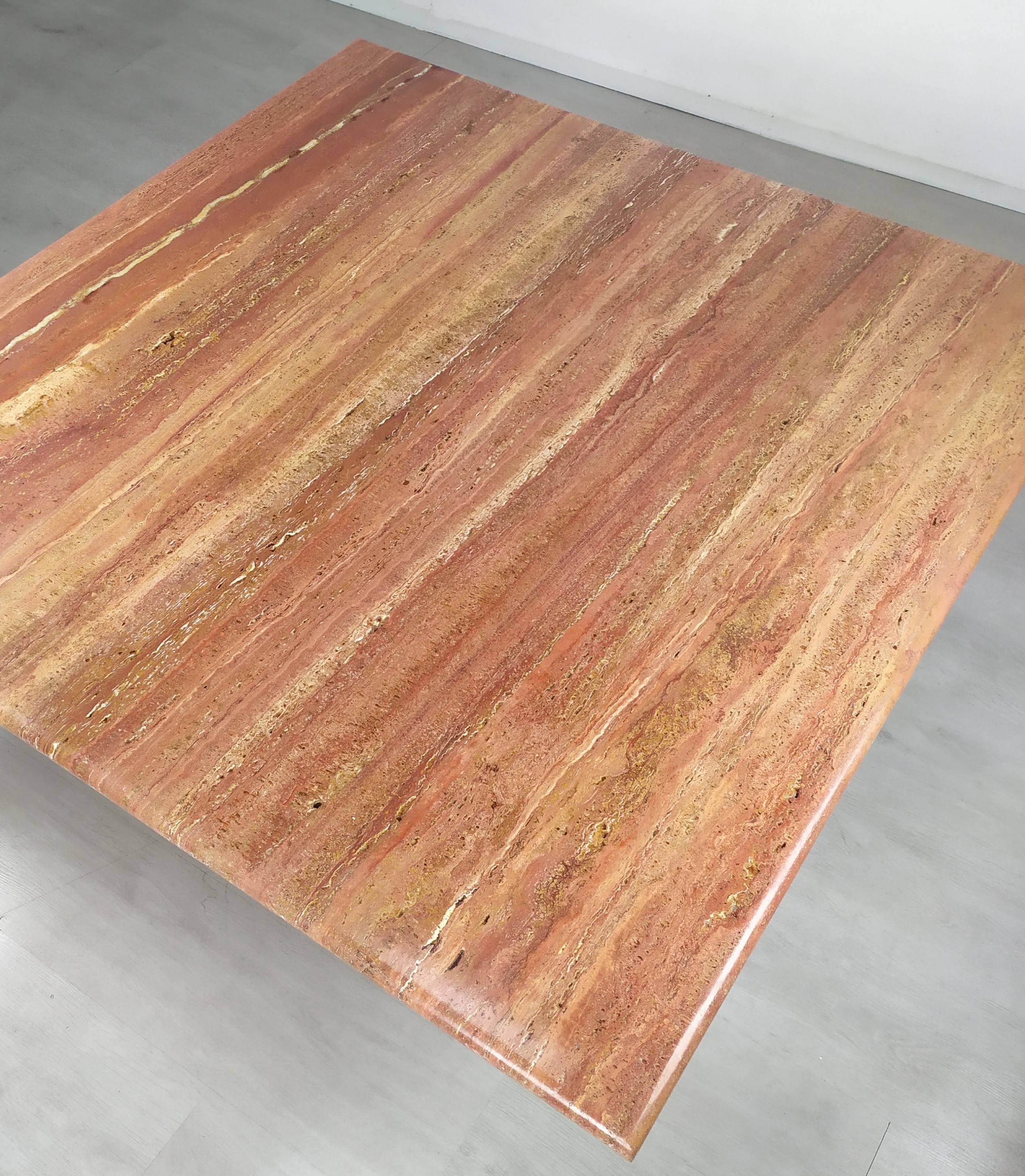 Travertine coffee table red design