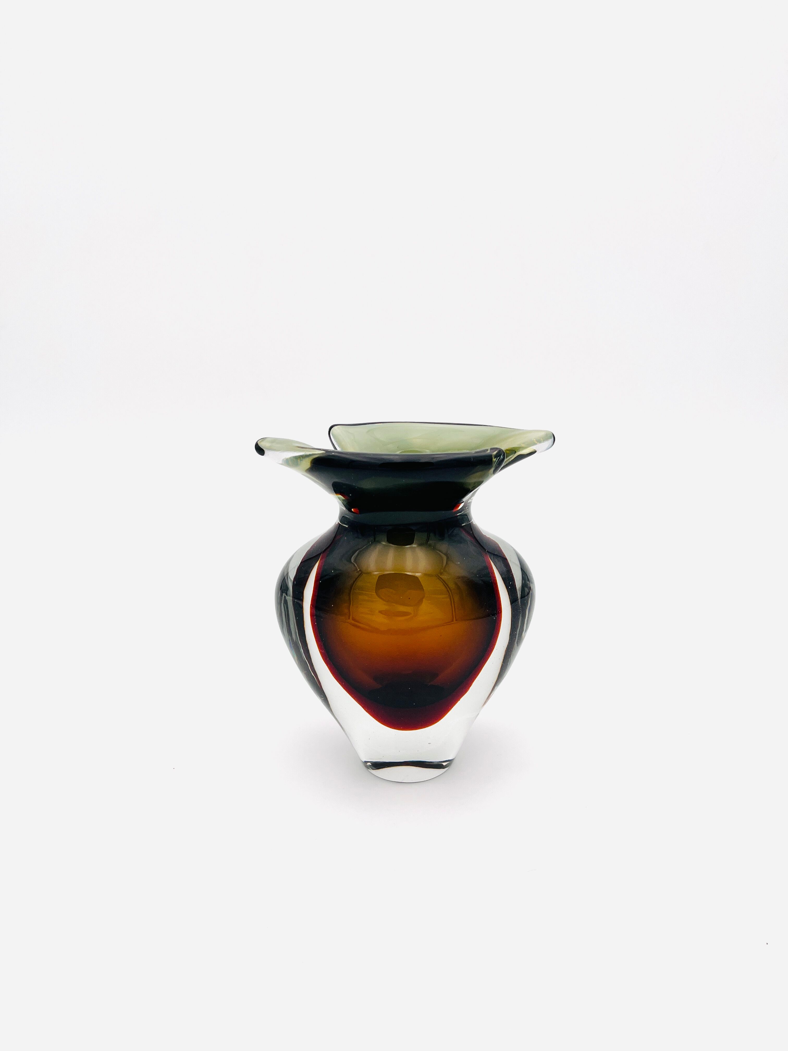 Murano Sommerso vase by Flavio Poli for Seguso 1960