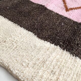 Moroccan Berber carpet Azilal ecru with colorful patterns 2,57x1,63m