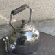 Large kettle, in chrome copper, menesa, vintage and collector's black bakelite handle