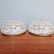 Pair of transparent honeycomb glass ceiling lights, Limburg, 1970